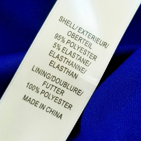 Adrianne Papell Cobalt Blue Formal Dress Rhinestone Crystal Straps Designer NWT - Picture 6 of 15